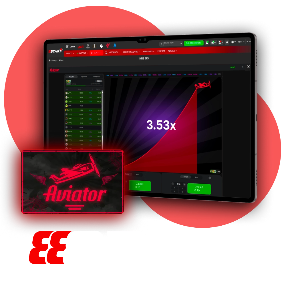 Zagraj w Aviator, lataj po mnożnikach i wypłacaj na czas z 888Starz.