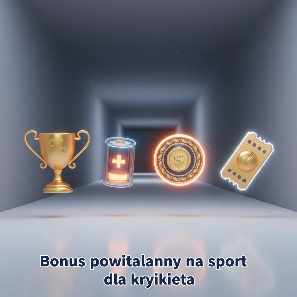 Baner bonusu powitalnego na krykiet z piłką i kijem: 100% do 600 PLN, kod CRICKET, min. depozyt 20 PLN, IPL/T20, 30 dni.
