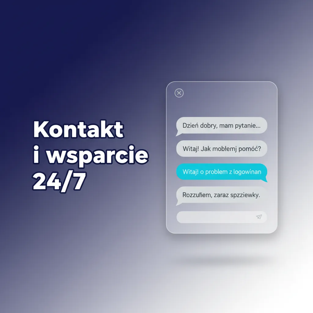 Wsparcie 24/7 po polsku: czat, e‑mail, formularz; pytania o konto, płatności, bonusy i weryfikację.