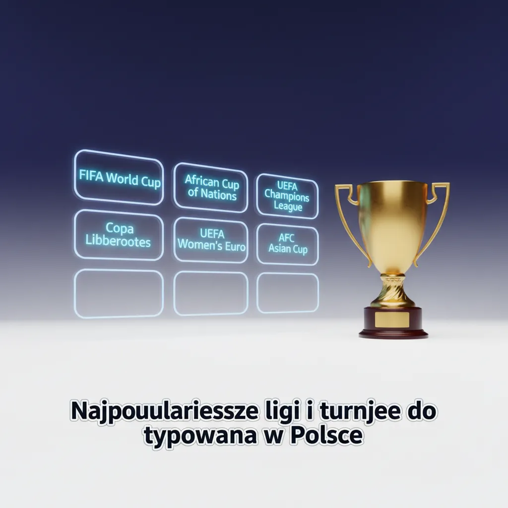 Najpopularniejsze ligi do typowania w Polsce: Ekstraklasa, UCL, UEL, UECL, EURO, MŚ, MLS, Libertadores; typy 1X2 i live.