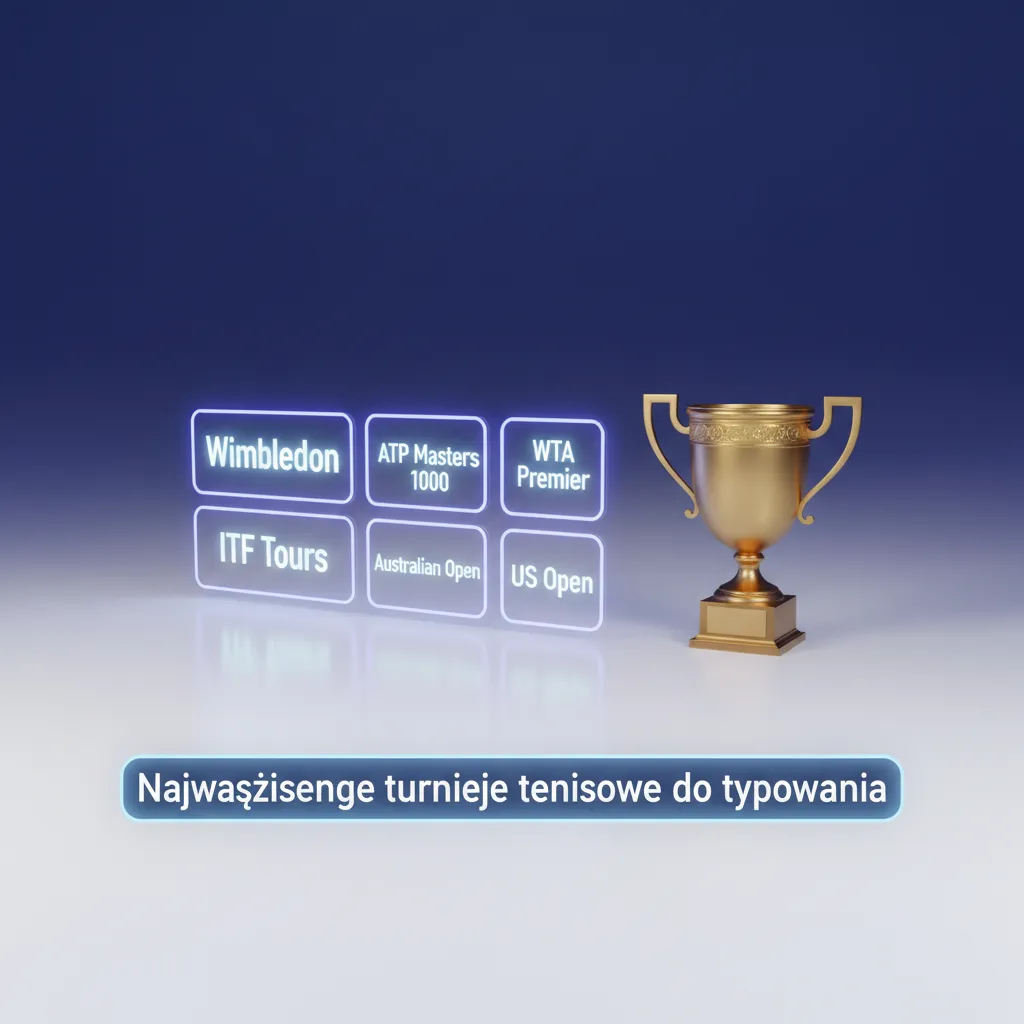 Grafika: turnieje tenisowe do typowania — AO, Roland Garros, Wimbledon, US Open, ATP/WTA 1000/500, Davis Cup, kwalifikacje.