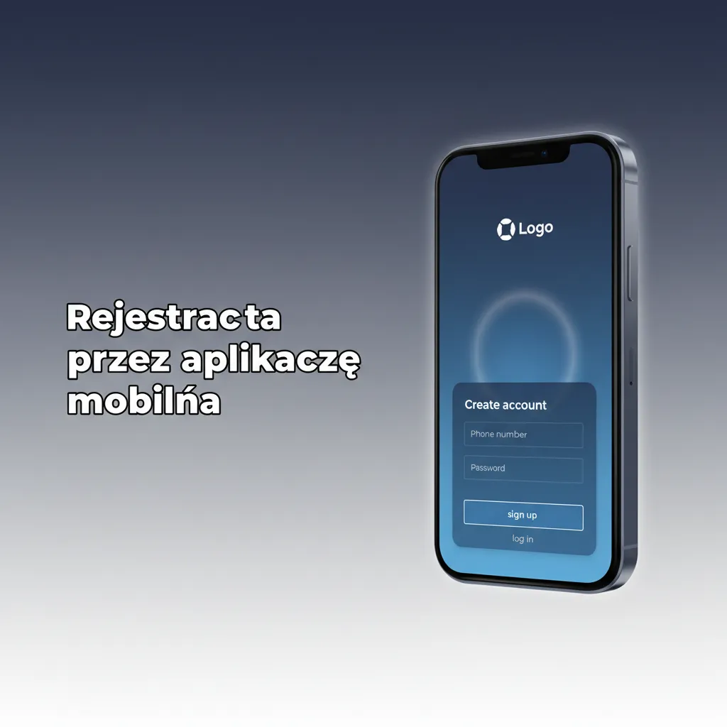 Ekran rejestracji w aplikacji mobilnej 888starz na smartfonie, z wyborem metod i ikoną biometrii.