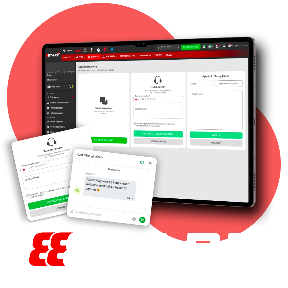 Otrzymaj profesjonalne wsparcie klienta w 888Starz.