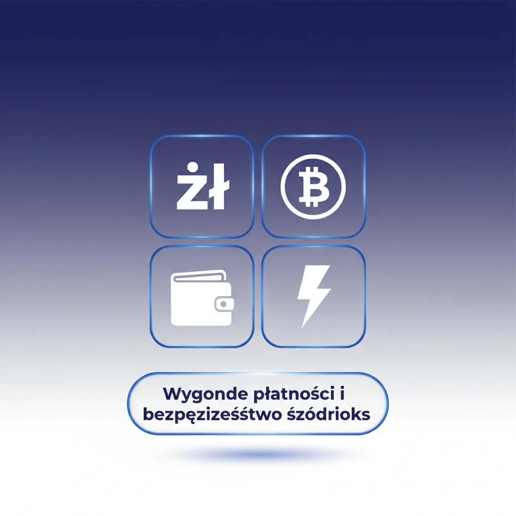 Ikony metod płatności w Polsce (Blik, bankowość, Skrill, Revolut itd.) z kłódką SSL – szybkie, przejrzyste wpłaty i wypłaty.