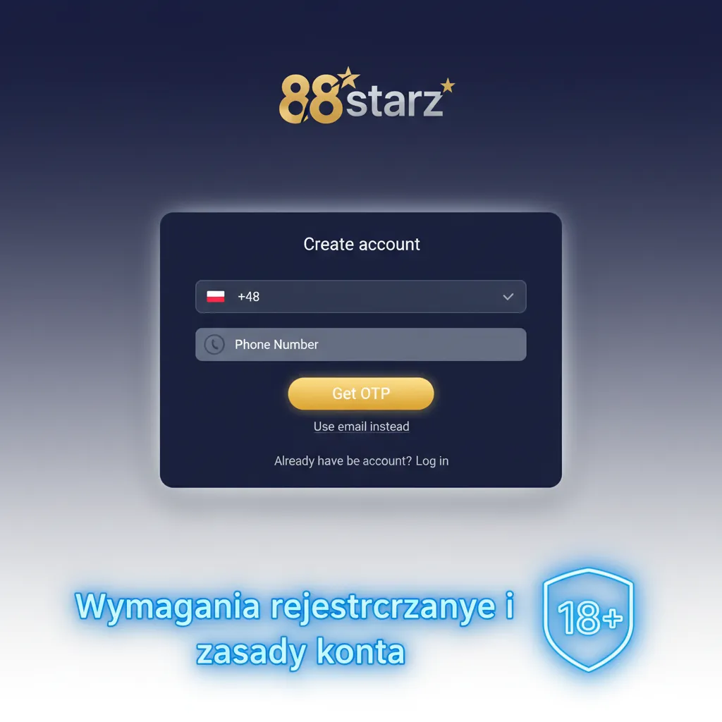 Infografika: zasady konta 888starz PL — 18+, prawdziwe dane, jedno konto, własne płatności, dostęp wg prawa, weryfikacja AML