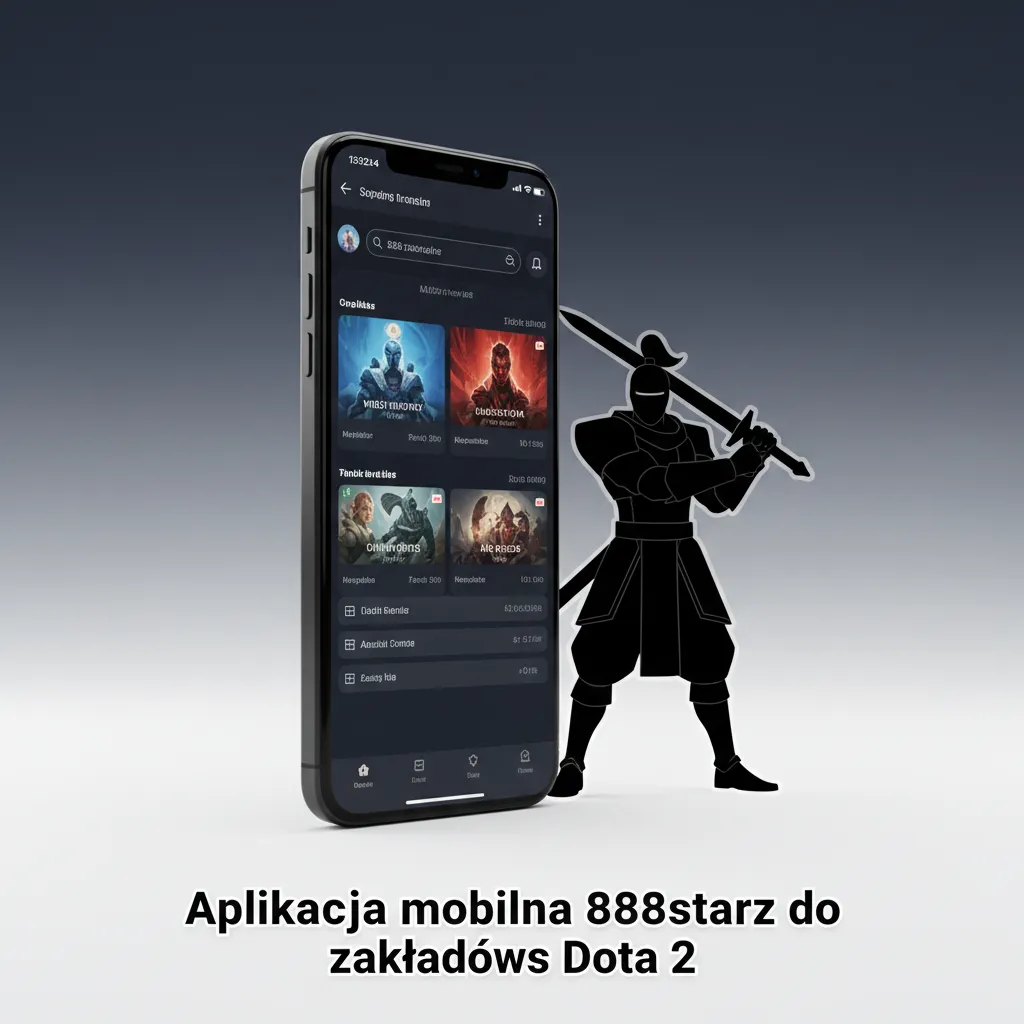 Ekran aplikacji mobilnej 888starz z zakładami Dota 2, kursami live i kuponem na smartfonie.