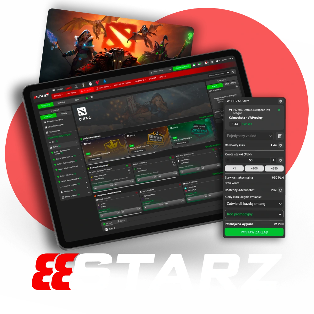 Obstawiaj Dota2 na żywo z 888Starz.