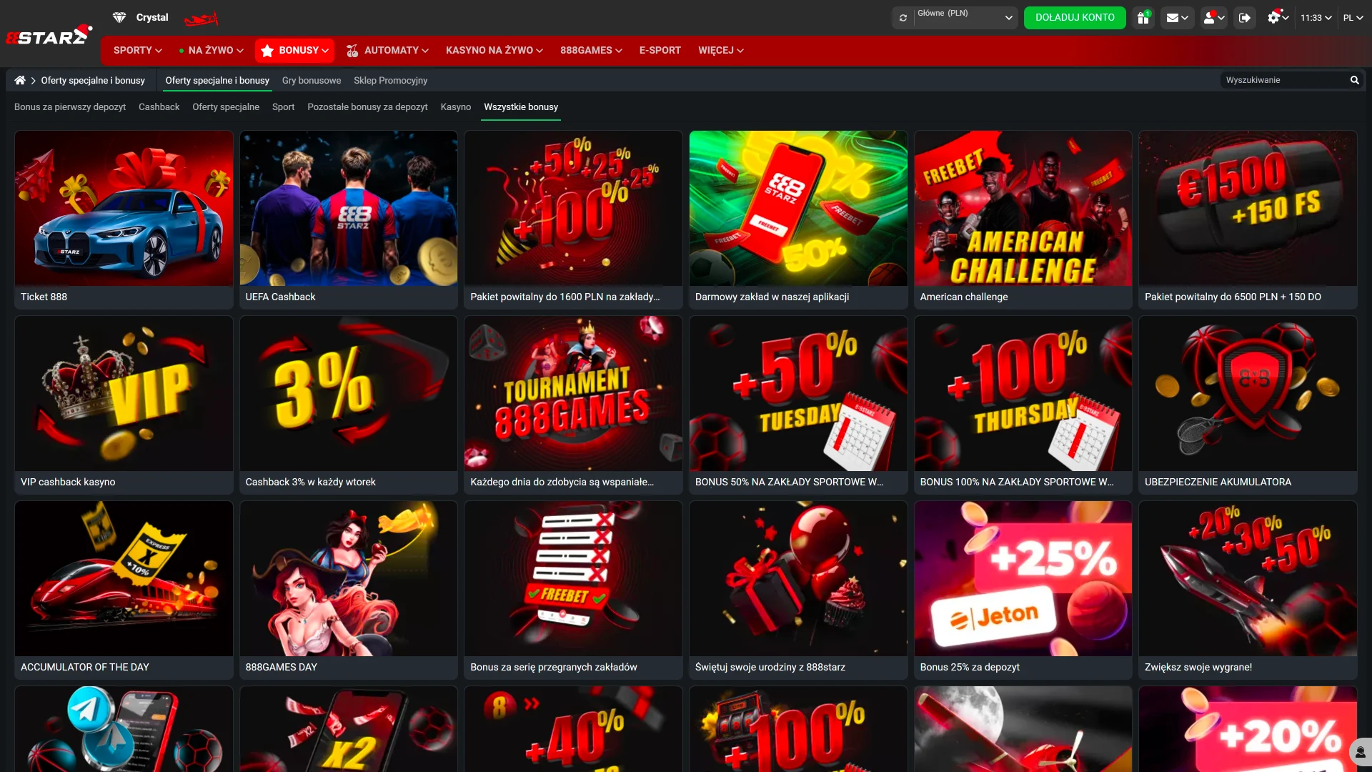 Aktywuj oferty bonusowe i graj wygodnie w 888Starz.