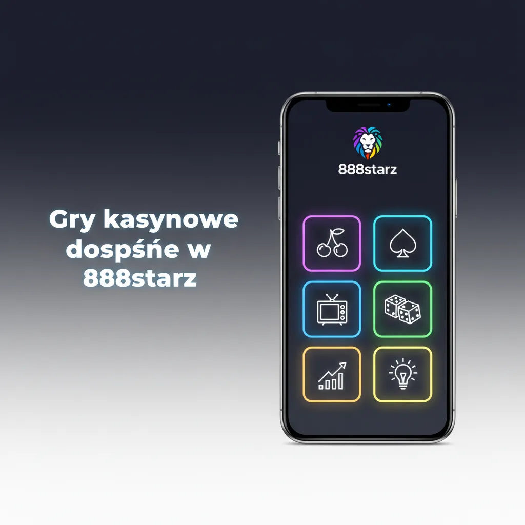 Zrzut ekranu aplikacji 888starz: ikony slotów i stołów na żywo, m.in. Book of Dead, Starburst, Lightning Roulette.