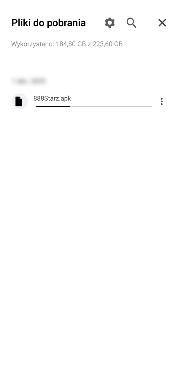 Zapisz plik 888Starz i poczekaj na zakończenie pobierania.
