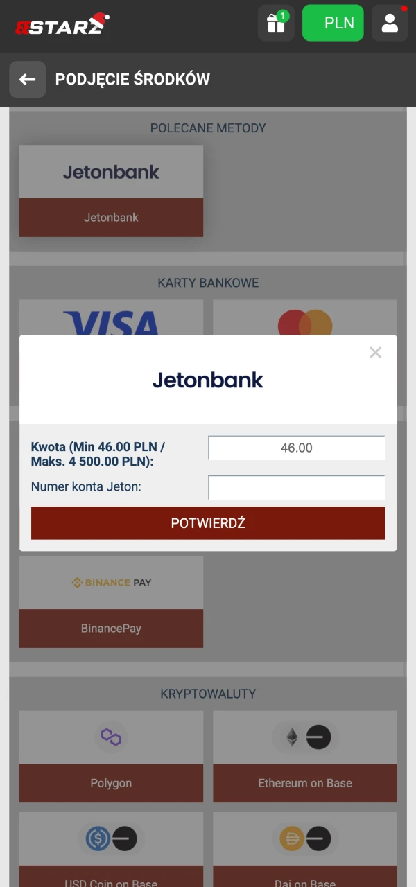 Wypłać swoje wygrane z 888Starz lub kontynuuj grę.