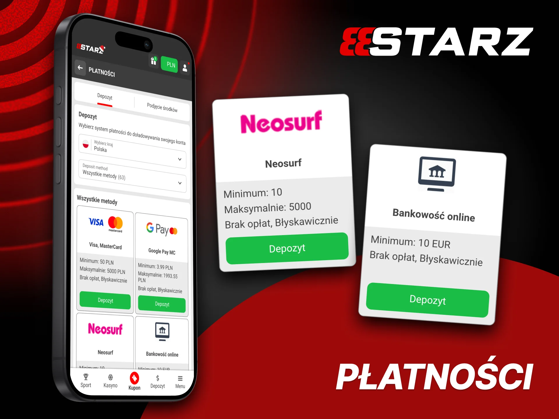 Wygodne płatności w serwisie 888Starz za pomocą popularnych metod.