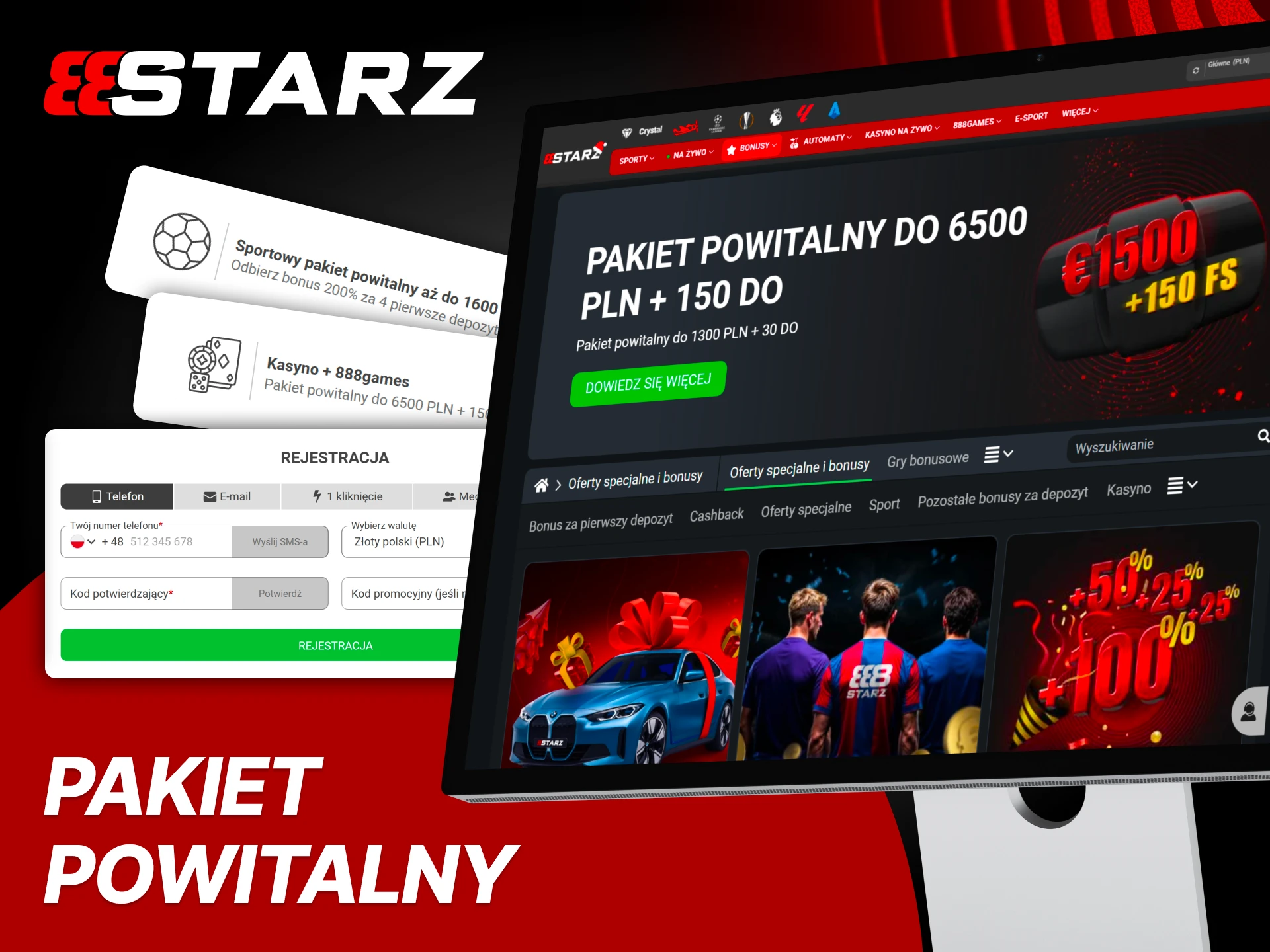 Odbierz pakiet powitalny i zacznij grę z bonusem w 888Starz.