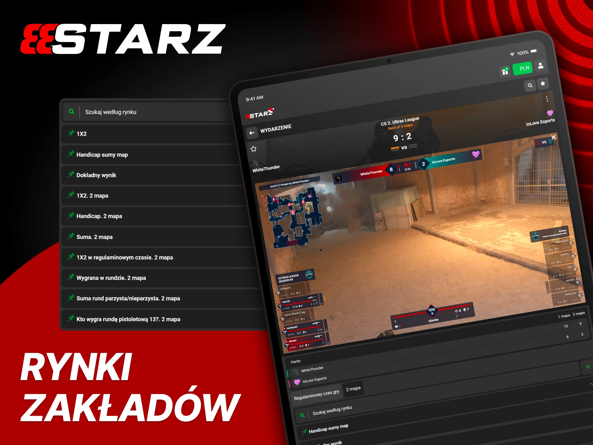 Wybierz rynki CS2 i dopasuj strategię w 888Starz.