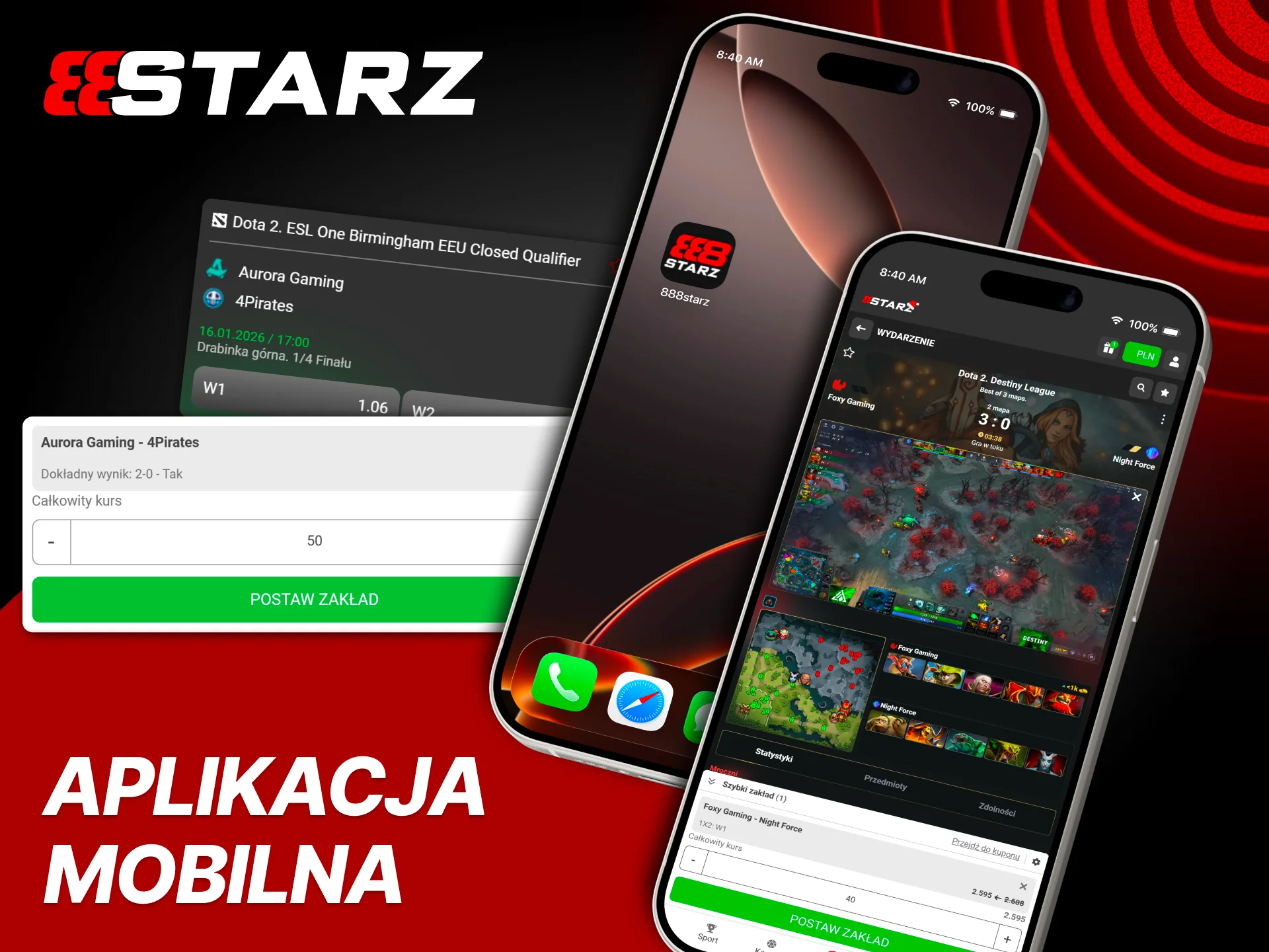 Pobierz aplikację i obstawiaj Dota2 mobilnie w 888Starz.