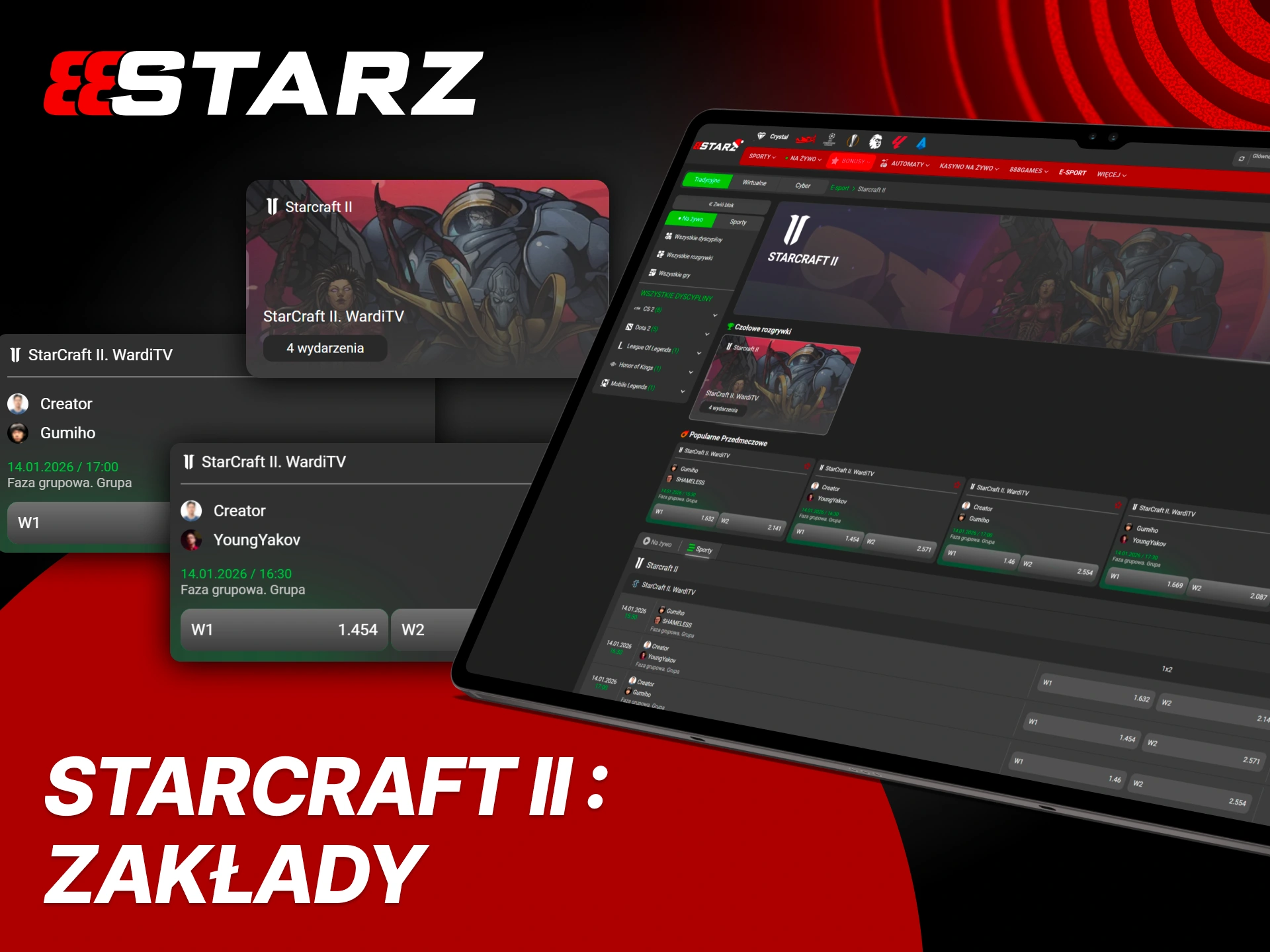 Postaw na StarCraft2 i śledź kluczowe turnieje w 888Starz.