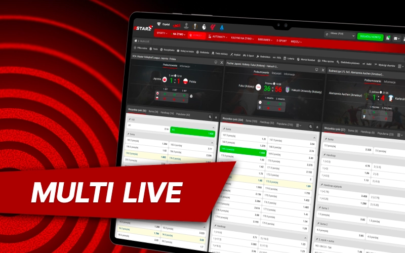 Kontroluj kilka wydarzeń na jednym ekranie z multi live w 888Starz.