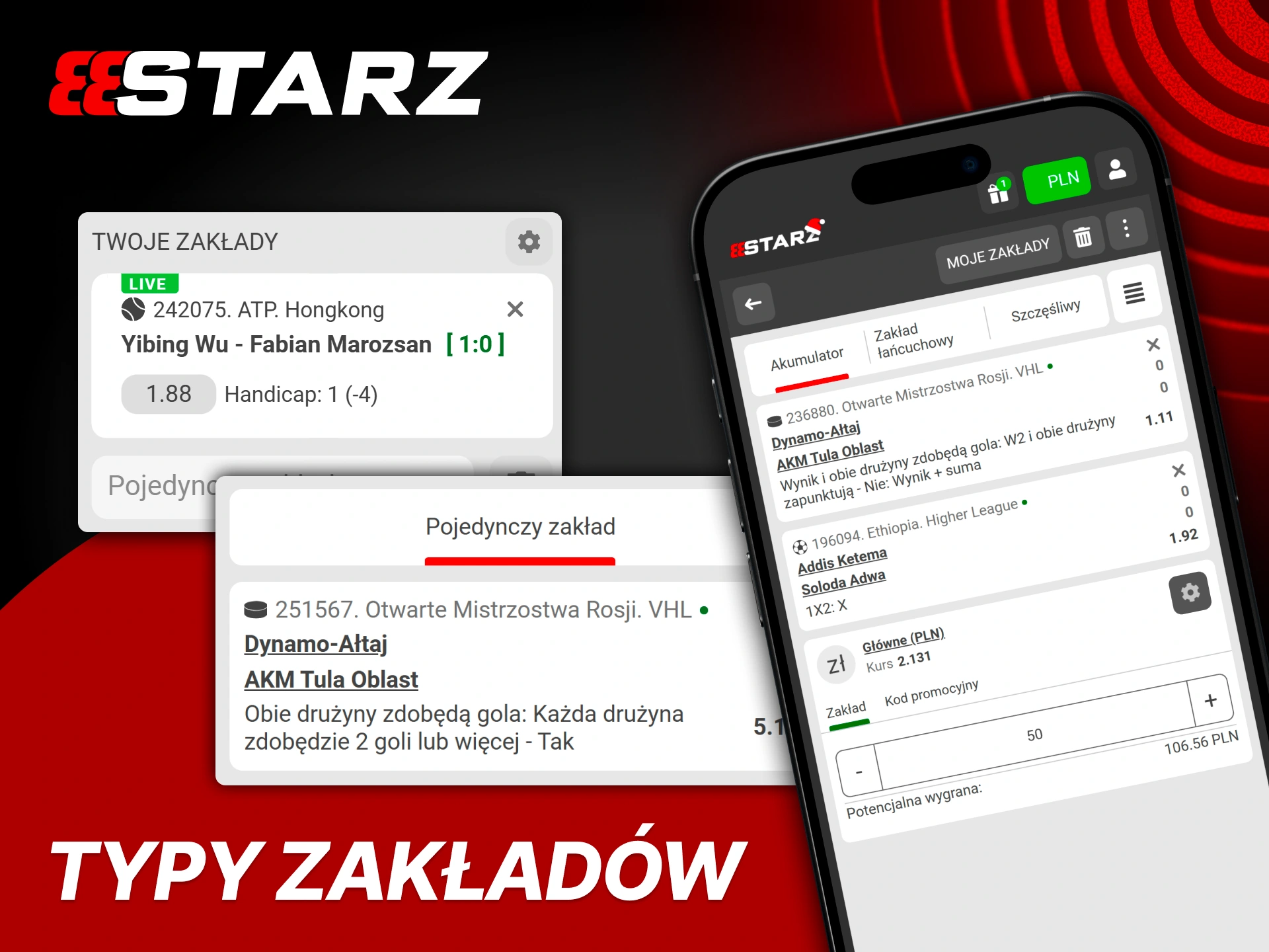Graj świadomie dzięki różnym typom zakładów 888Starz.