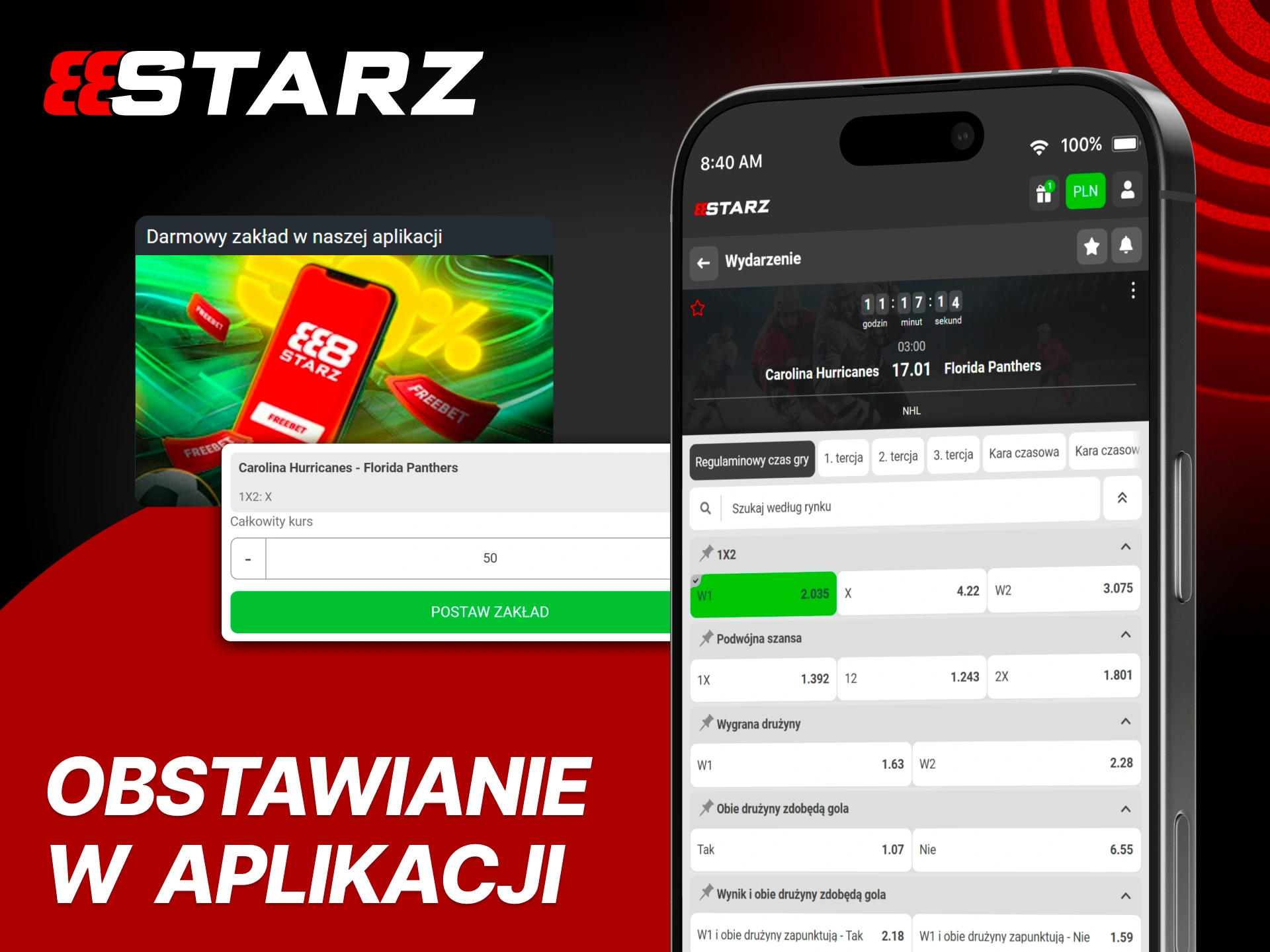 Stawiaj hokej szybciej dzięki aplikacji 888Starz.