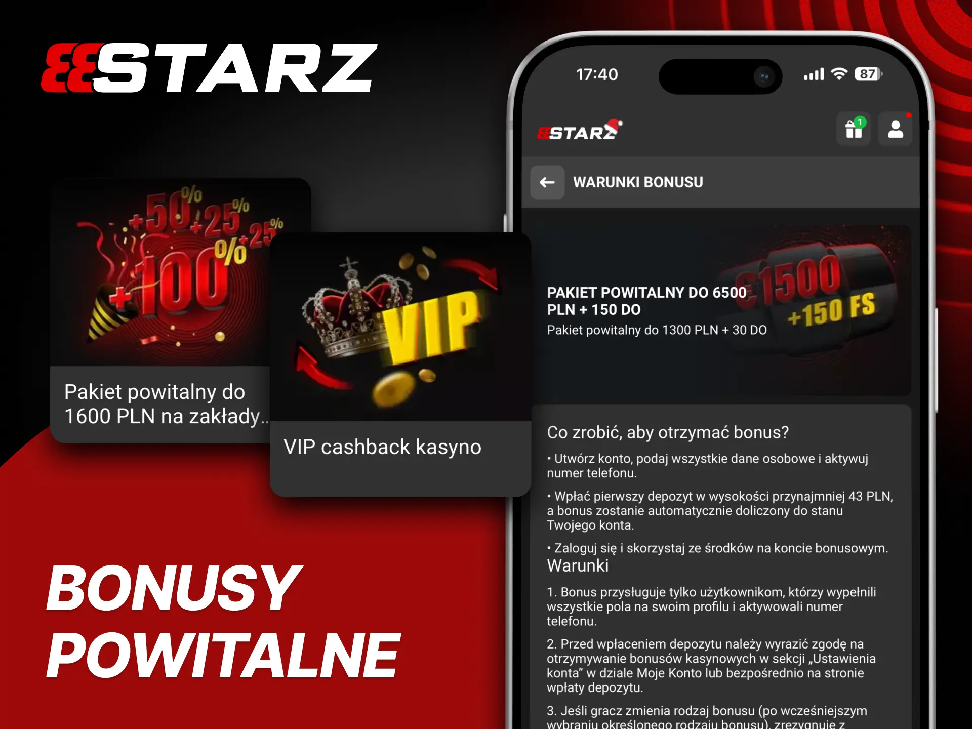 888starz: pakiet powitalny do 6500 PLN + 150 darmowych obrotów. Bonusy na kasyno i zakłady. Sprawdź warunki w aplikacji.