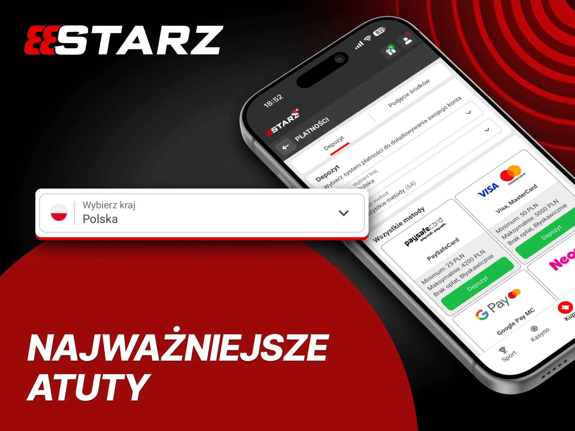 Atuty aplikacji 888starz: zakłady i kasyno w jednej ikonie iPhone, PLN, BLIK, szybkie wypłaty, bonus, PWA, 24/7 pomoc.