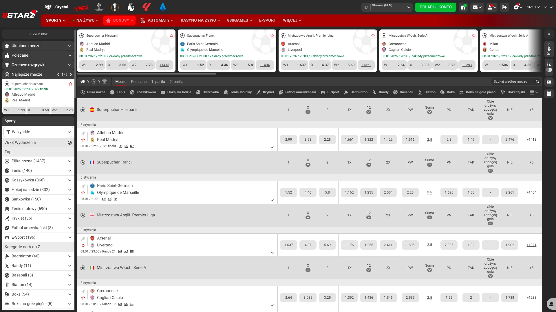 Zamknij i uruchom ponownie, aby grać płynnie w 888Starz.