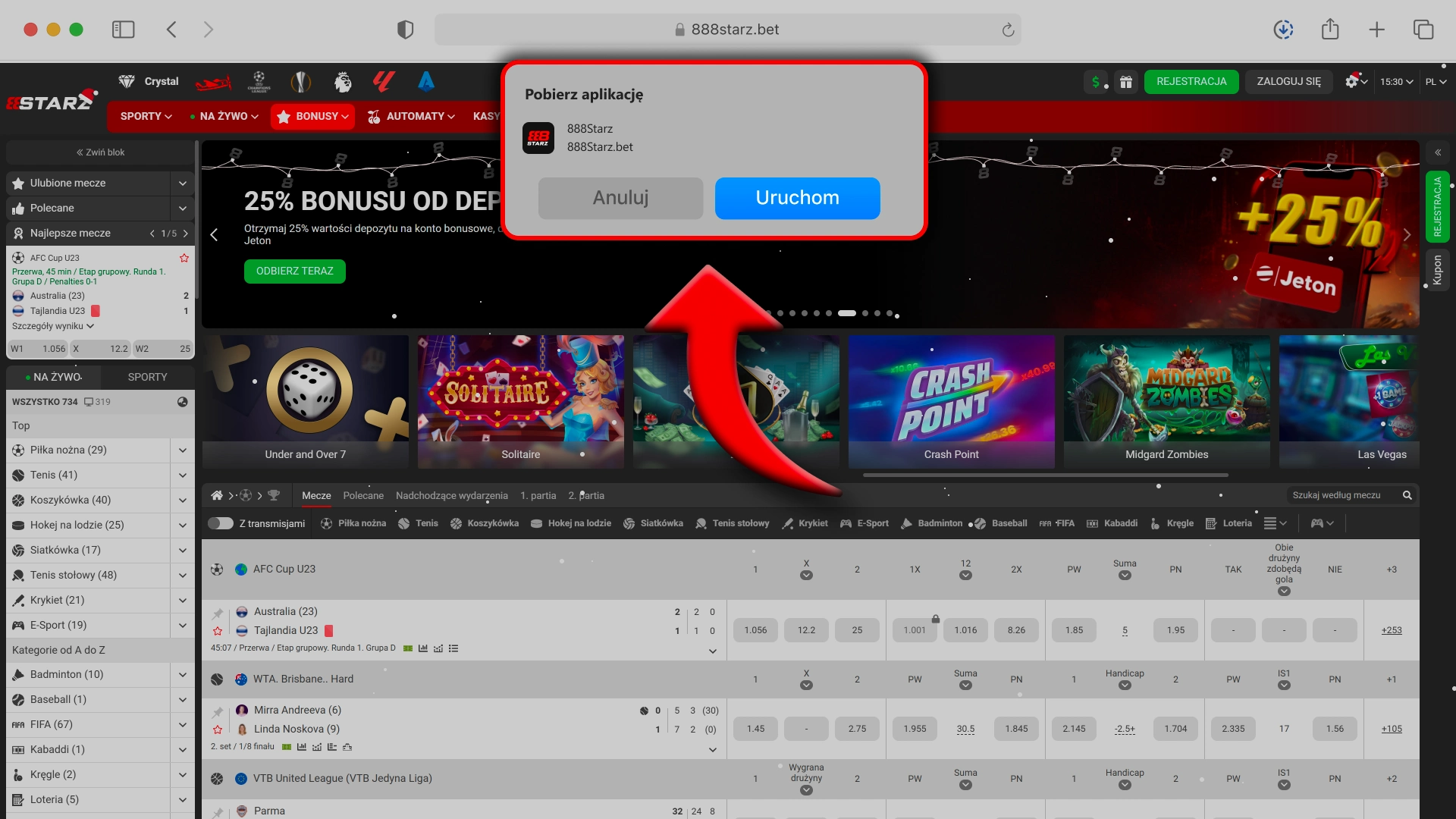 Zapisz obraz instalacyjny i graj na Macu z 888Starz.
