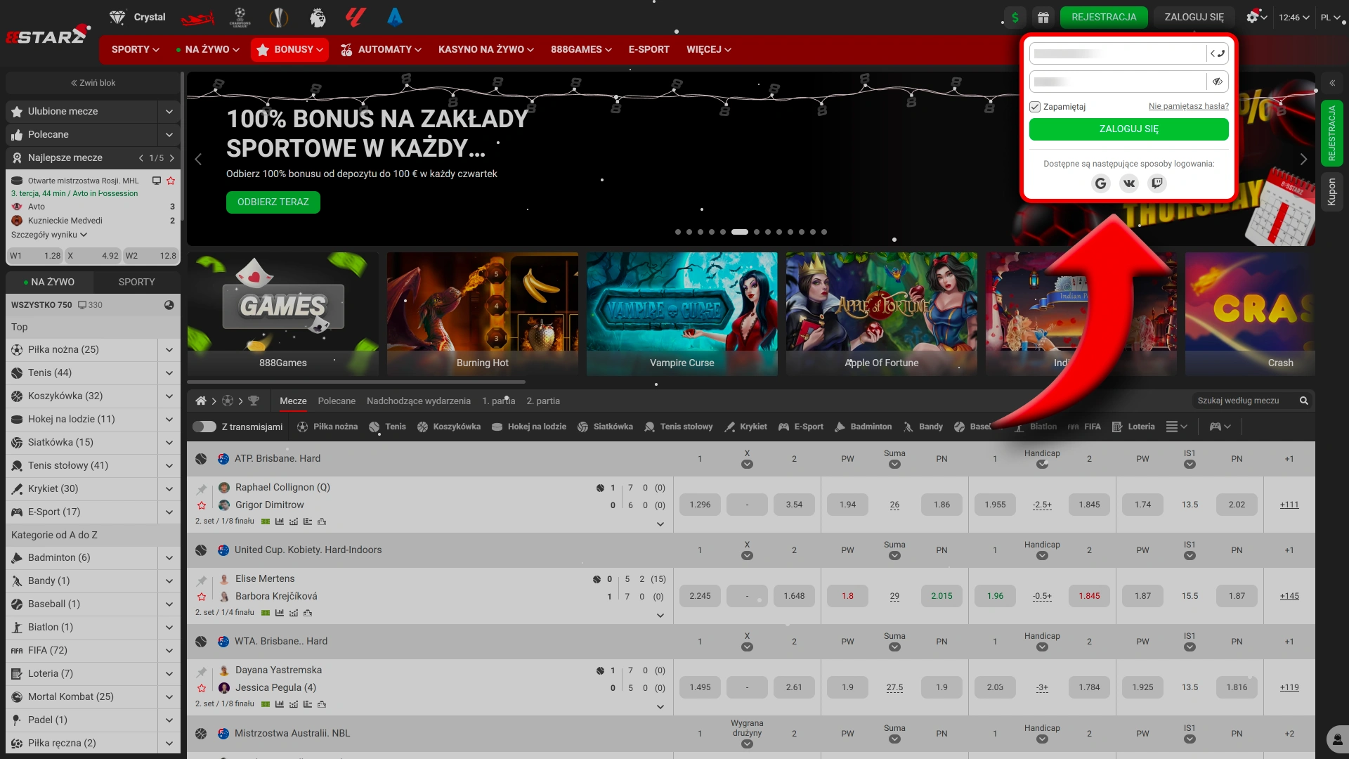 Wejdź do konta i graj bez przeszkód w 888Starz.