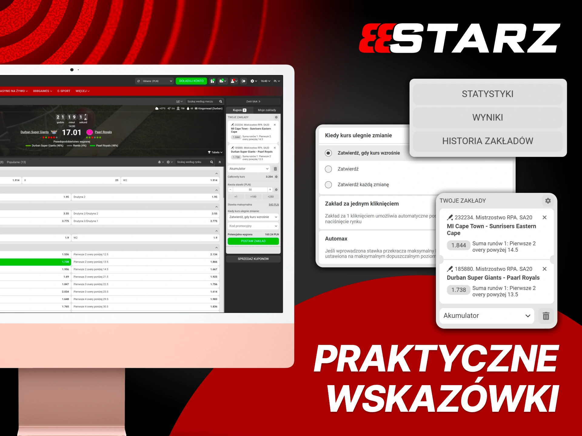 Typuj krykiet świadomie dzięki analizie w 888Starz.