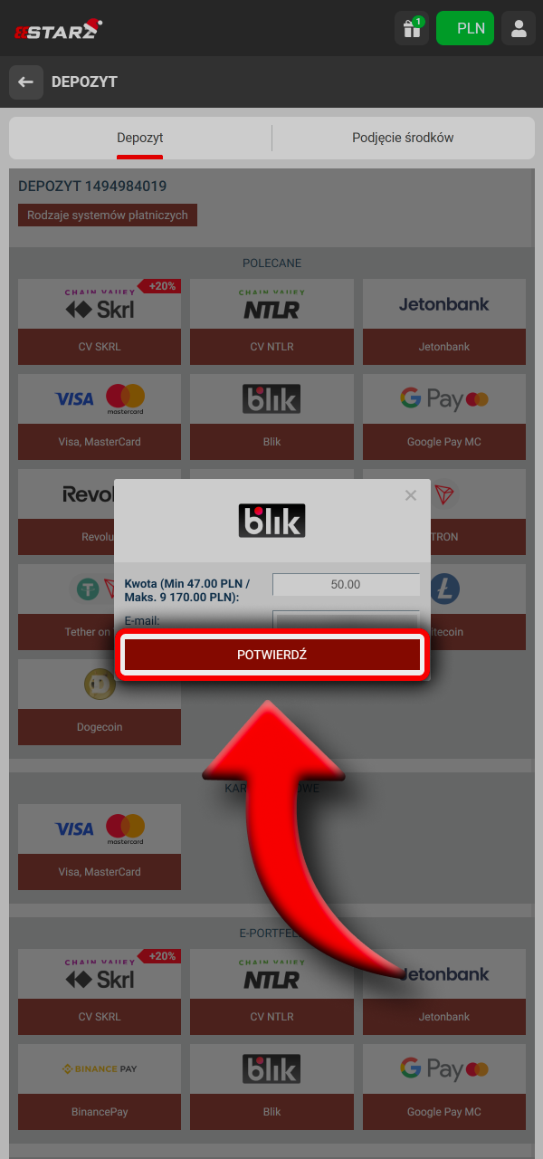 Zatwierdź transakcję i graj bez opóźnień w 888Starz.