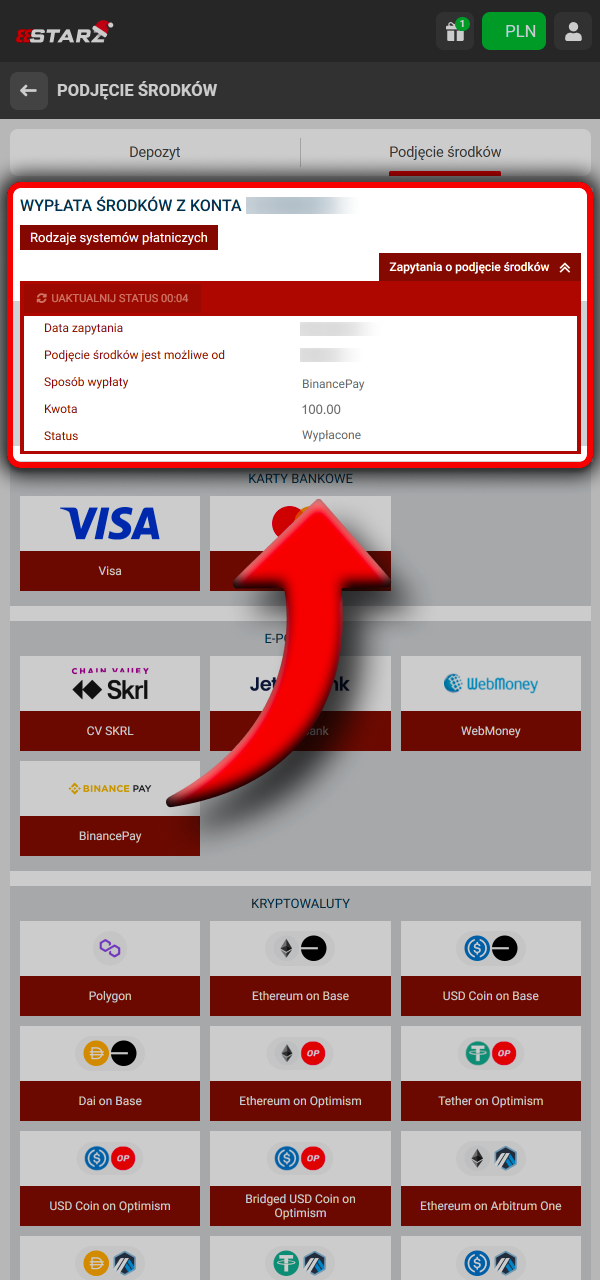 Sprawdzaj historię transakcji i oczekuj środków w 888Starz.