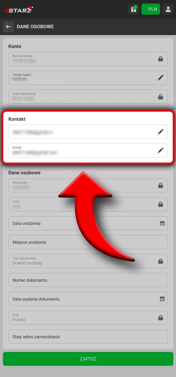 Potwierdź kontakt i zacznij grać w 888Starz.