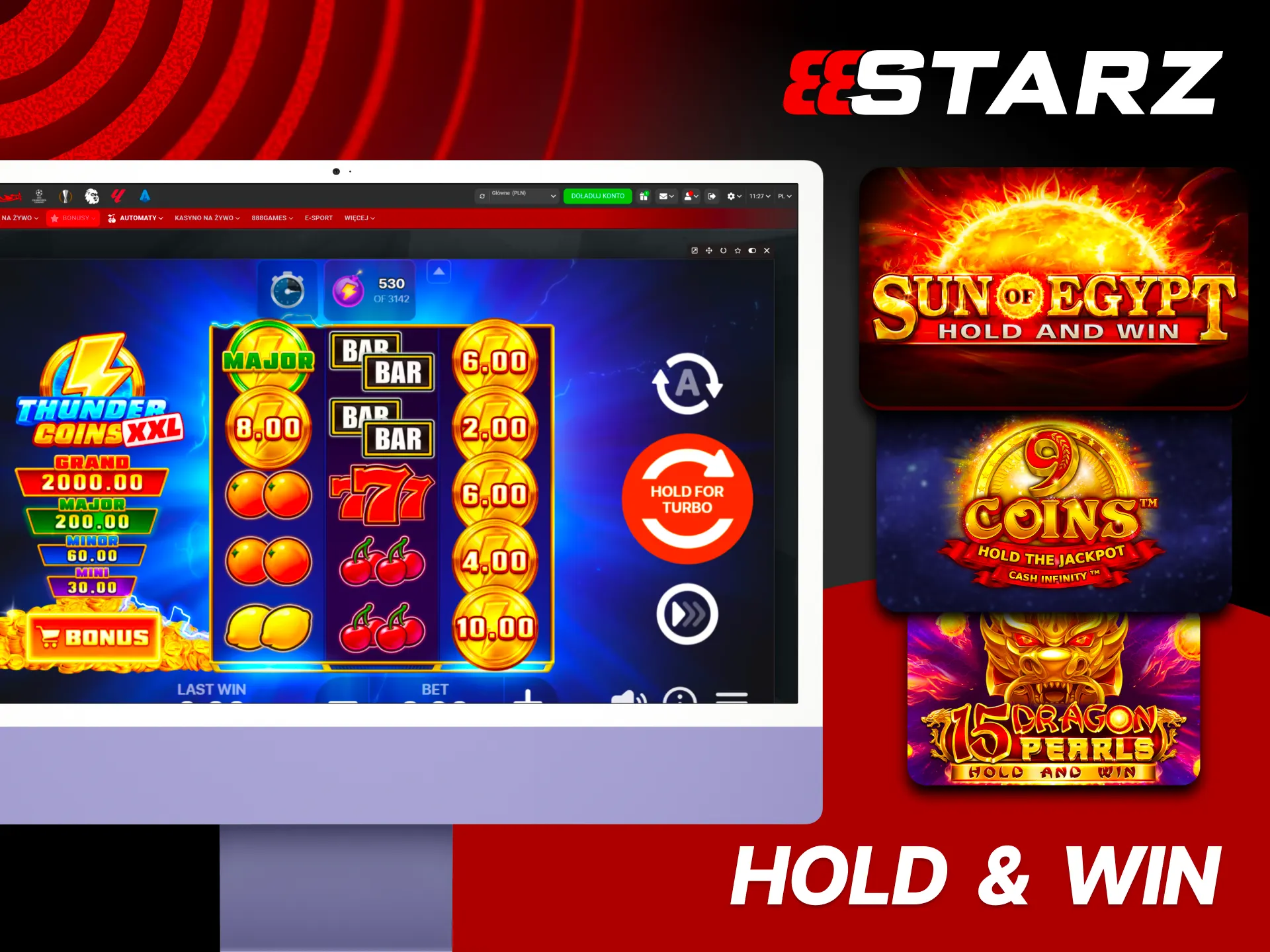 Odkryj jasną drogę do wygranej z Hold and Win w 888Starz.