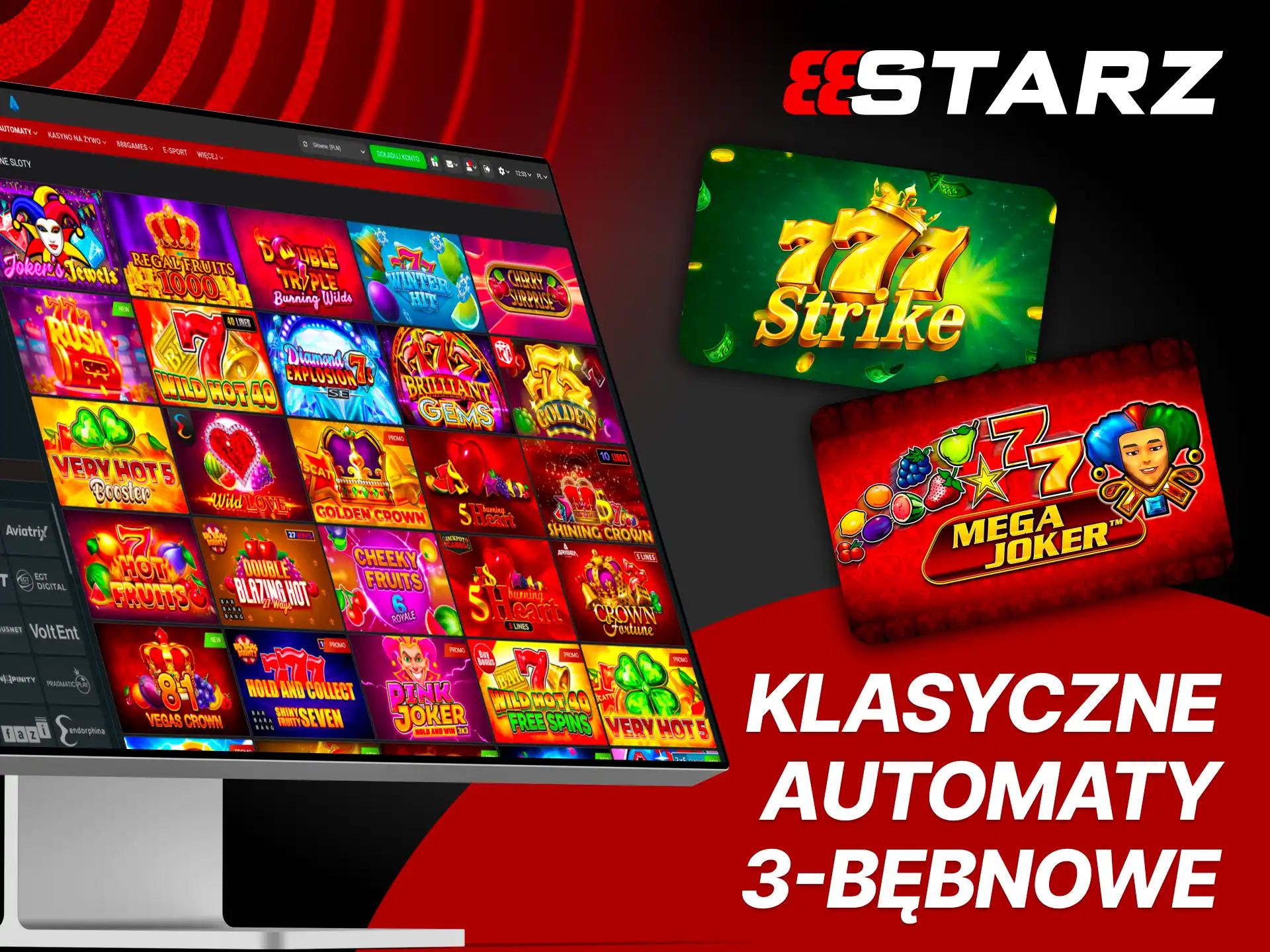 Postaw na tradycyjne automaty i prostą grę 888Starz.