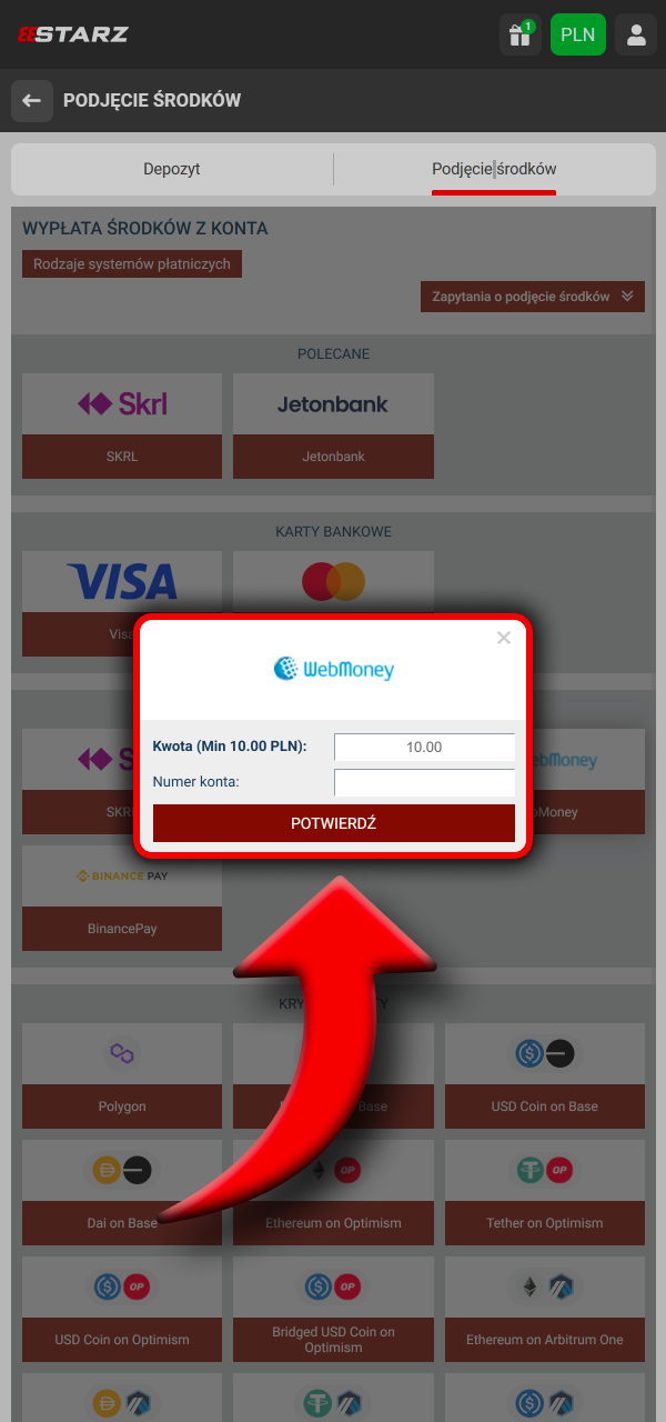 Wypłać wygraną wygodnie i bezpiecznie w 888Starz.