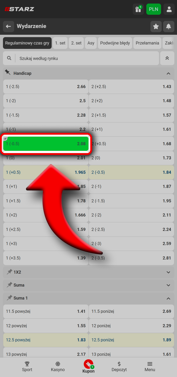 Wybierz rynek i typuj świadomie w 888Starz.