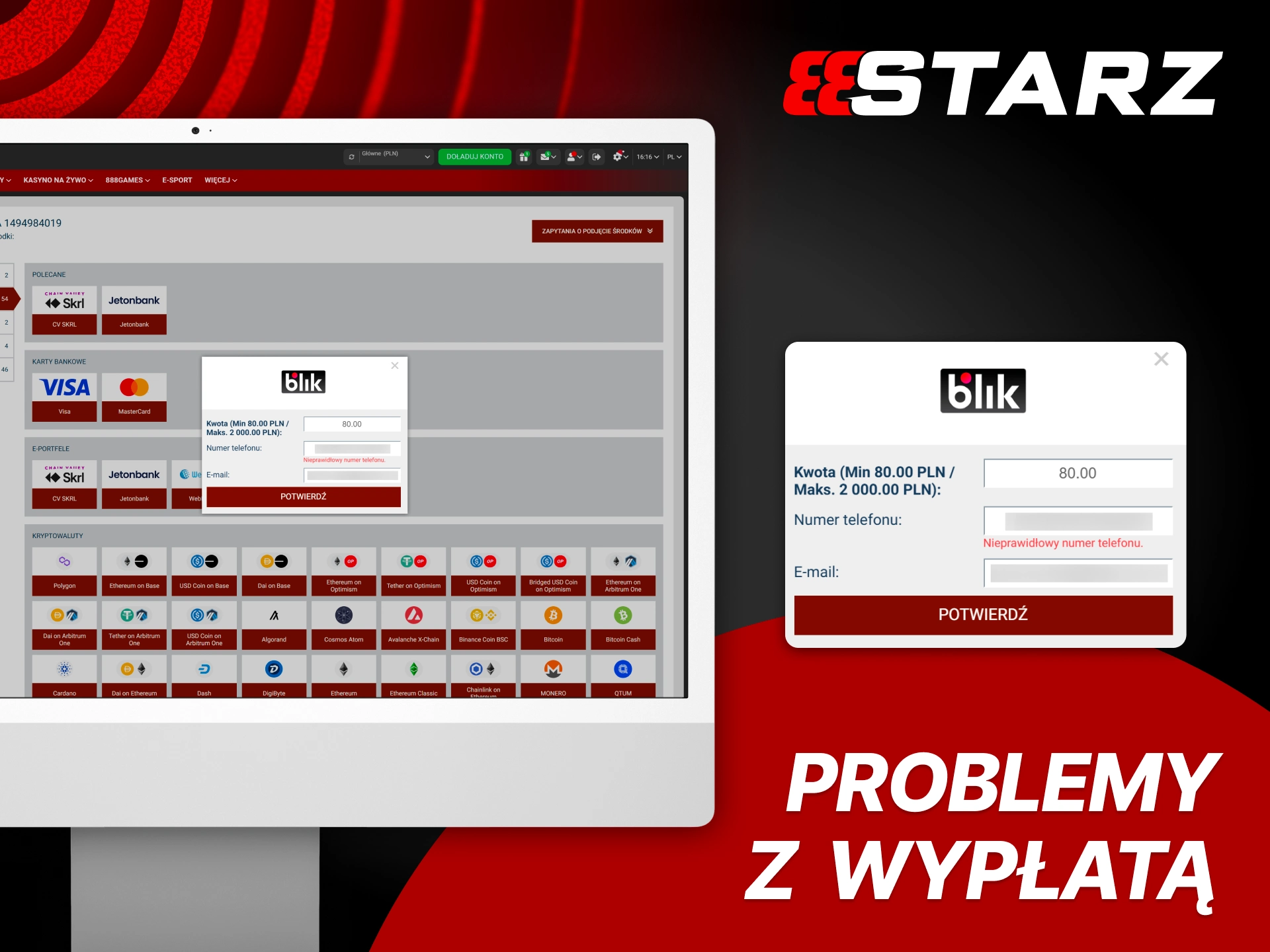 Rozwiąż problemy z wypłatami i kontynuuj grę w 888Starz.