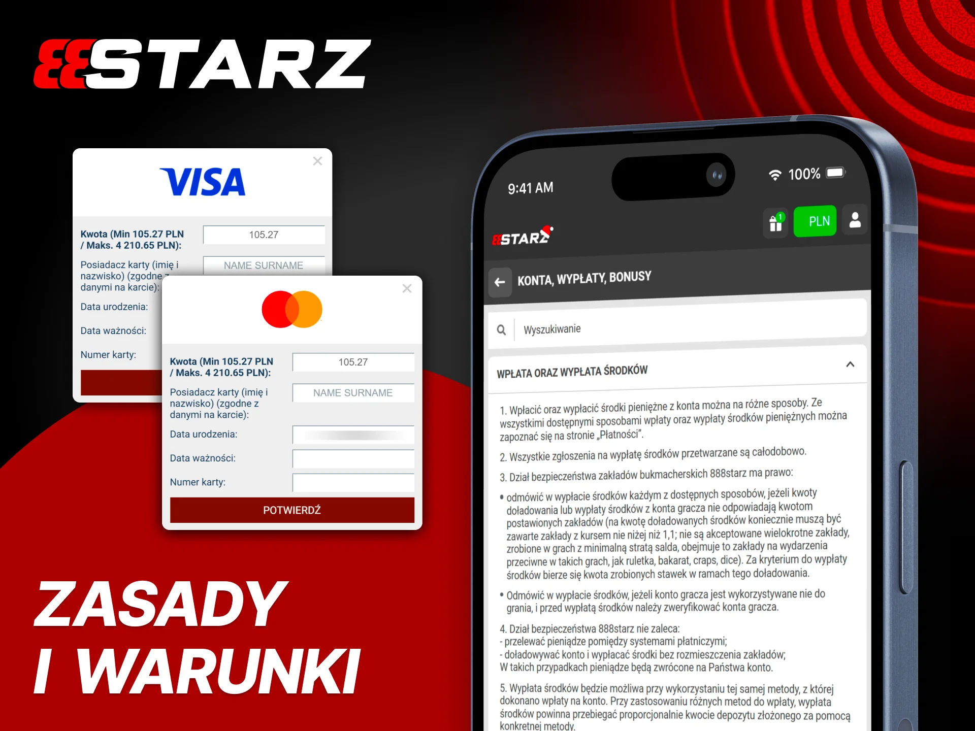 Poznaj zasady wypłat i odbieraj środki bezpiecznie w 888Starz.