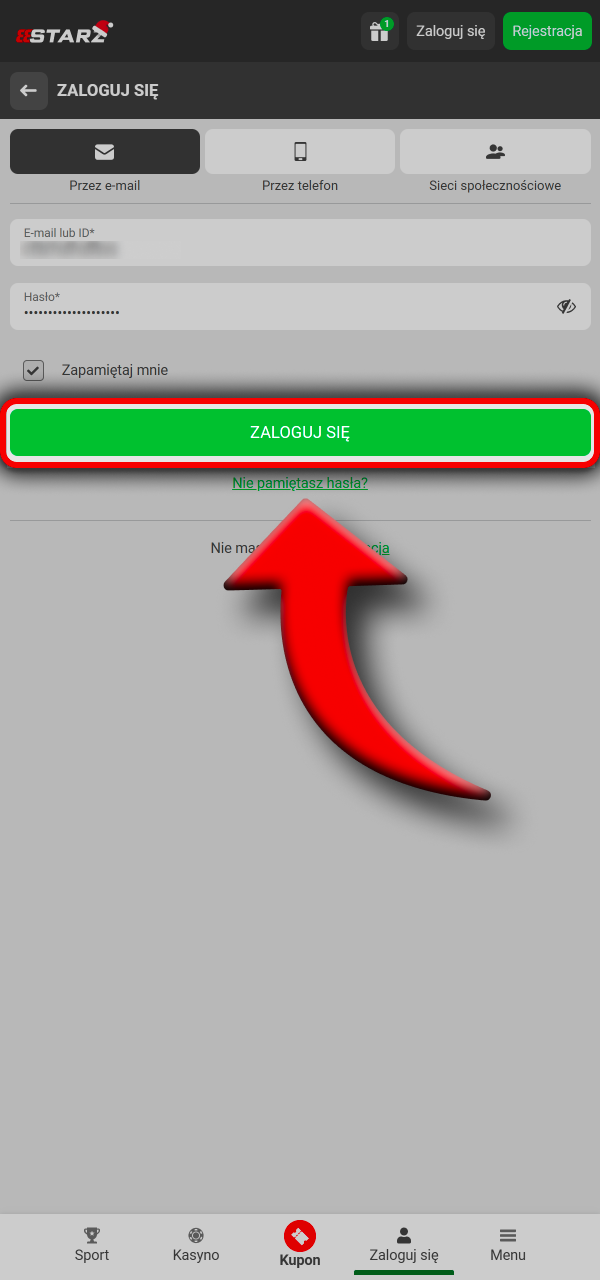 Zaloguj się i uzyskaj dostęp do swojego konta 888Starz.