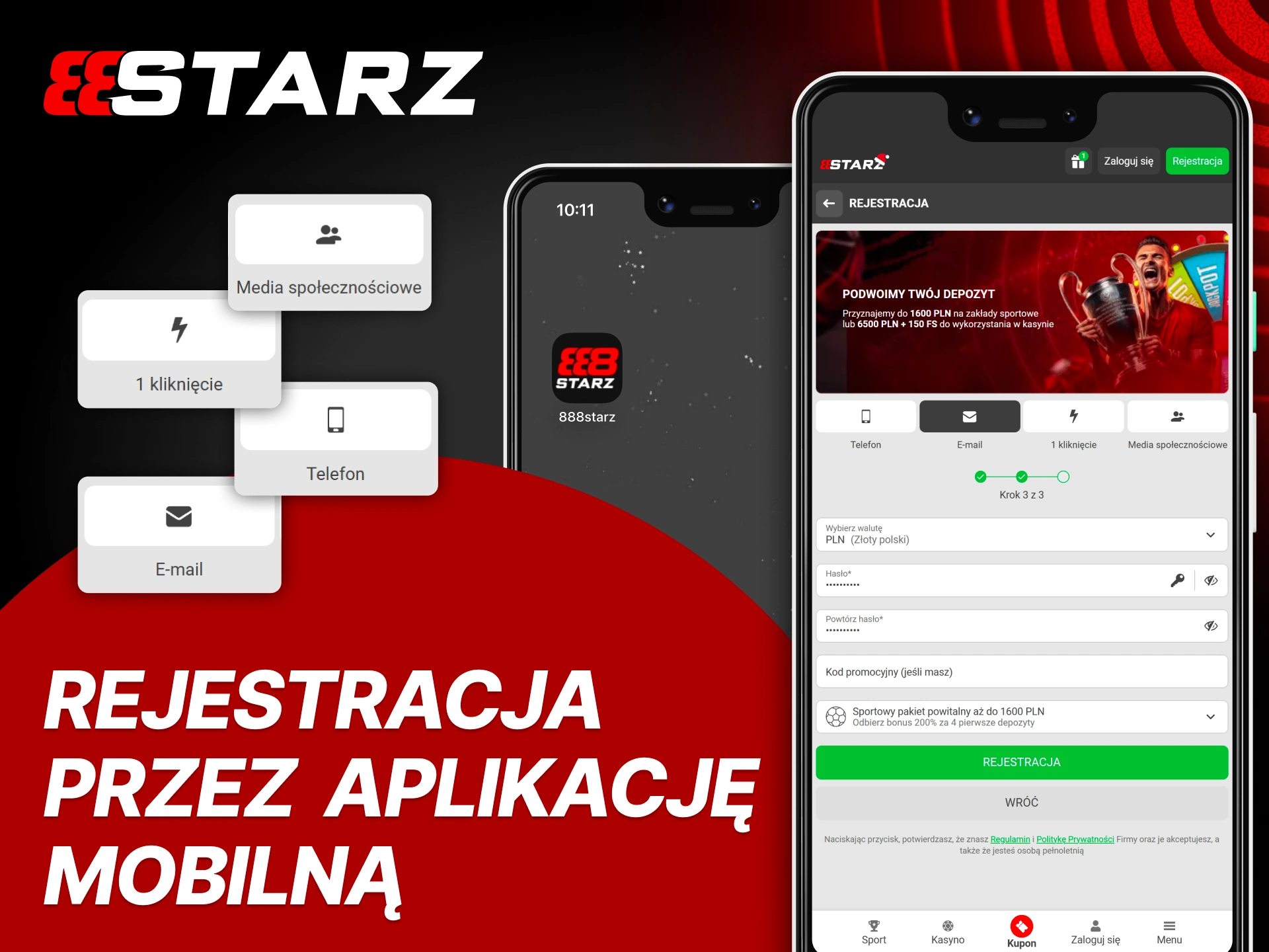 Zarejestruj się mobilnie i korzystaj z biometrii w 888Starz.