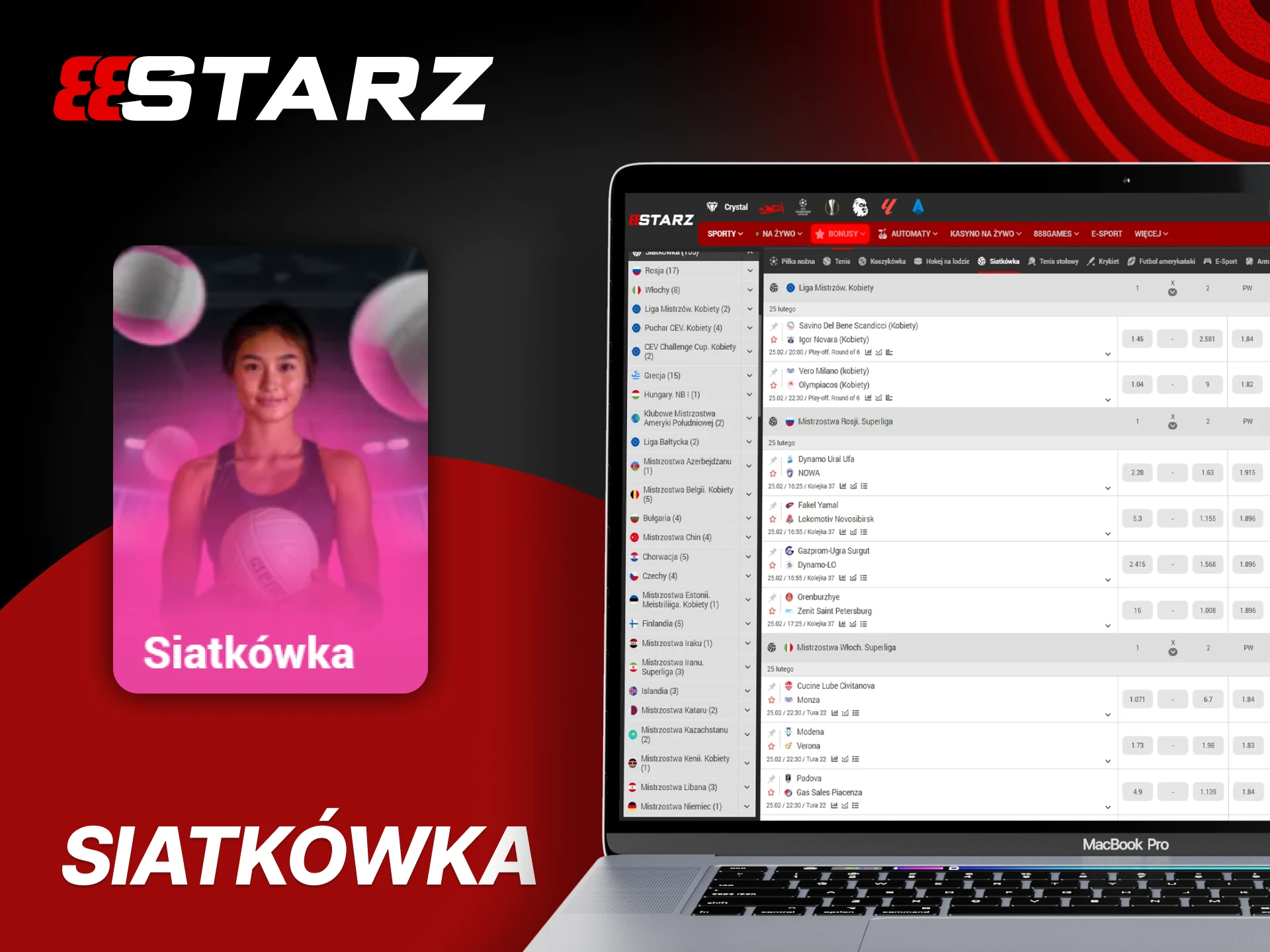 Obstawiaj PlusLigę w 888starz i korzystaj z szybkich zakładów setowych.